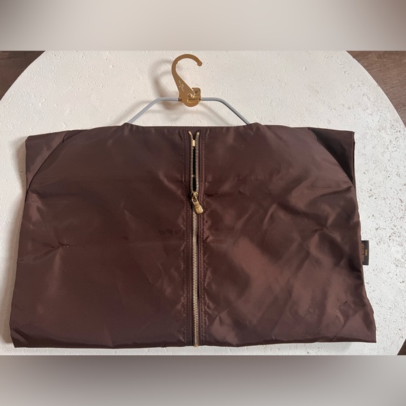 Louis Vuitton Authentic Brown Nylon Garment Cover Bag w/ Gold Hanger - Picture 11 of 12